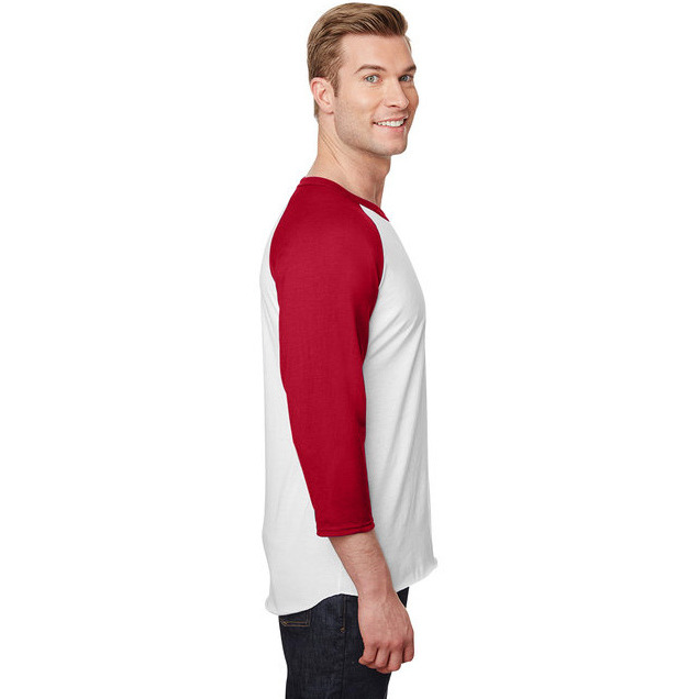 Unisex Premium Blend Ring-Spun 34 Sleeve Raglan T-Shirt - WHITE cHAR HTHR - 3XL(D0102H7M0L8)