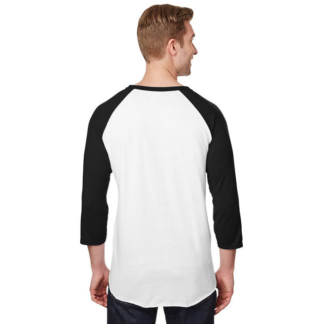 Unisex Premium Blend Ring-Spun 34 Sleeve Raglan T-Shirt - WHITE cHAR HTHR - 3XL(D0102H7M0PP)
