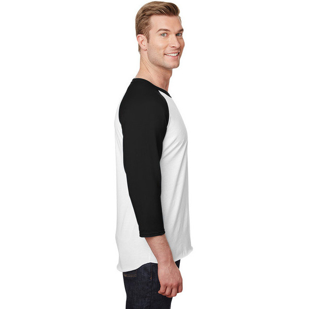 Unisex Premium Blend Ring-Spun 34 Sleeve Raglan T-Shirt - WHITE cHAR HTHR - 3XL(D0102H7M0PP)