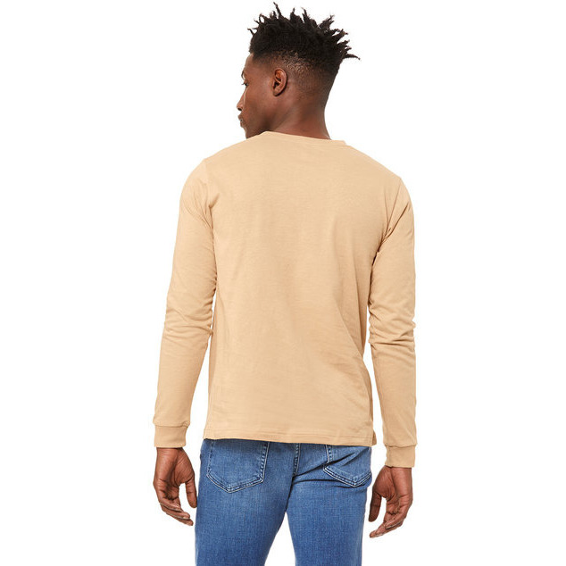 Unisex Jersey Long-Sleeve T-Shirt - RED - S(D0102H7WP4P)
