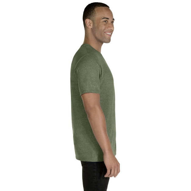 Adult Snow Heather T-Shirt - FRST gRN SNW HTH - L(D0102H7MJ76)
