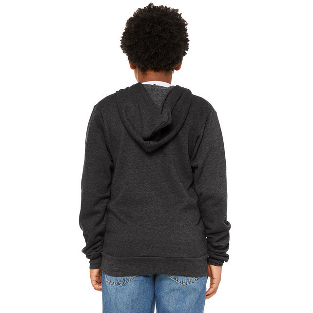 Youth Sponge Fleece Full-Zip Hooded Sweatshirt - HTHR TRUE ROYAL - S(D0102H7KEM8)