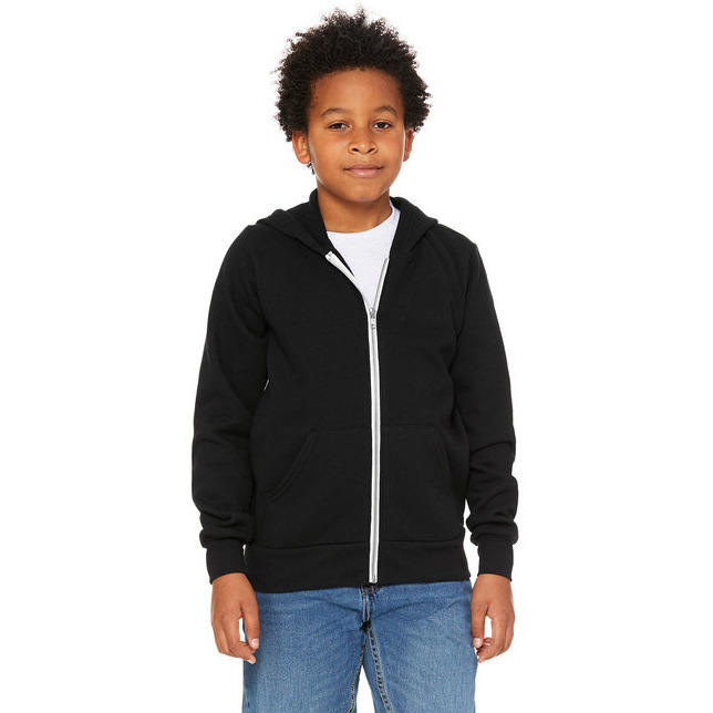 Youth Sponge Fleece Full-Zip Hooded Sweatshirt - HTHR TRUE ROYAL - S(D0102H7KEZT)