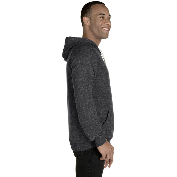 Adult Snow Heather Raglan Hooded Sweatshirt - FRST gRN SNW HTH - S(D0102H7M69X)