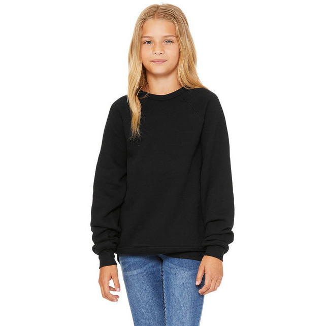 Youth Sponge Fleece Raglan Sweatshirt - BLAcK - S(D0102H7KAAX)