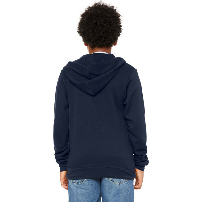 Youth Sponge Fleece Full-Zip Hooded Sweatshirt - HTHR TRUE ROYAL - S(D0102H7KED6)