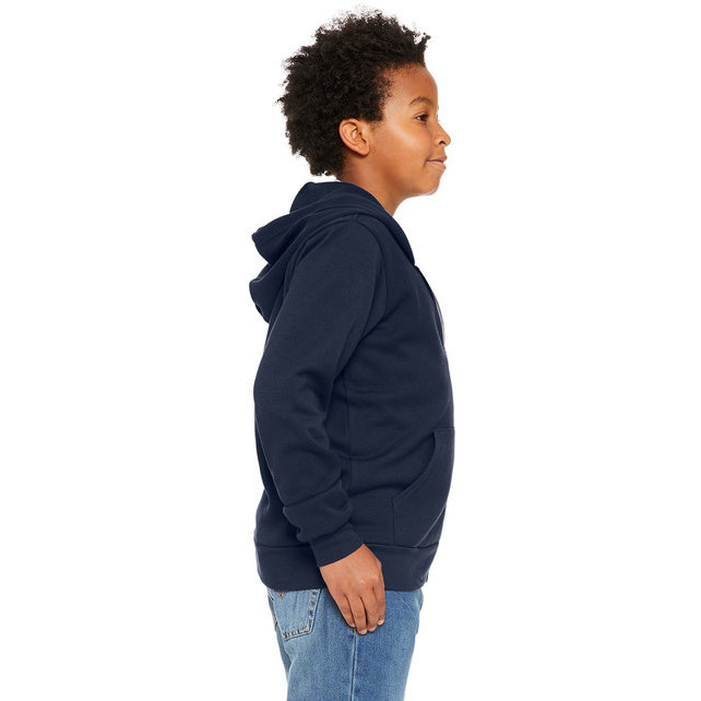 Youth Sponge Fleece Full-Zip Hooded Sweatshirt - HTHR TRUE ROYAL - S(D0102H7KED6)