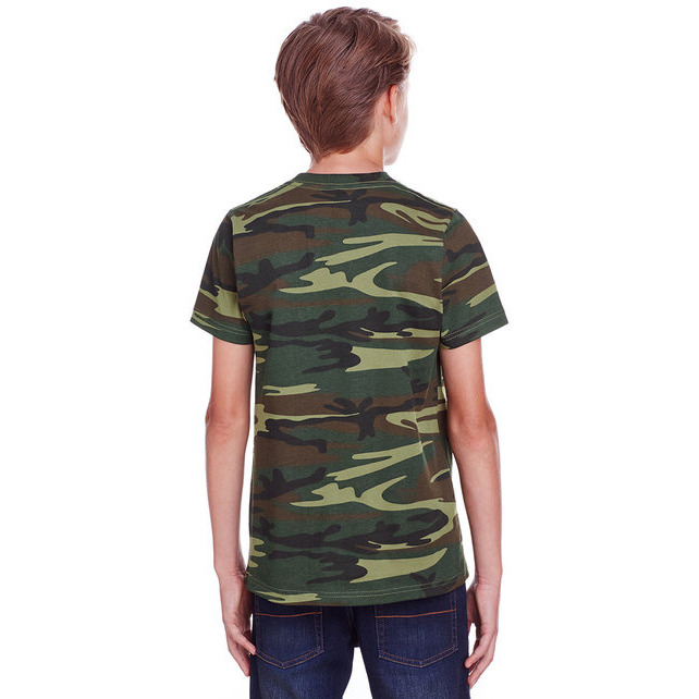 Youth camo T-Shirt - BLUE WOODLAND - XS(D0102H7MYZ8)