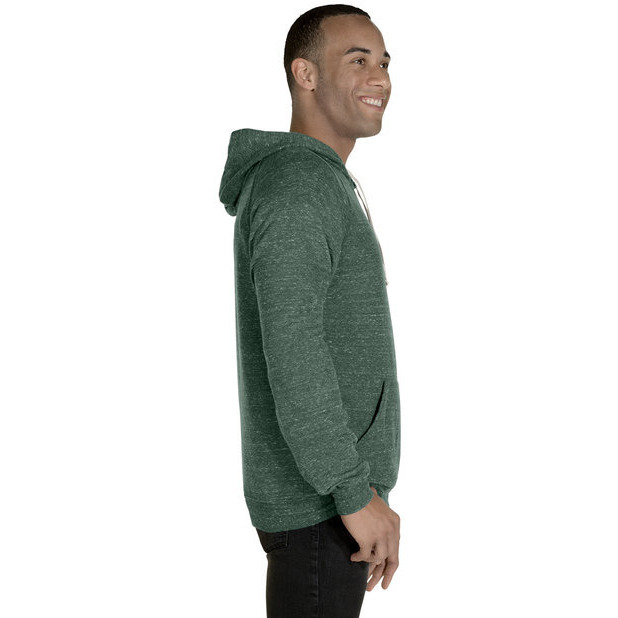 Adult Snow Heather Raglan Hooded Sweatshirt - FRST gRN SNW HTH - S(D0102H7M6EX)