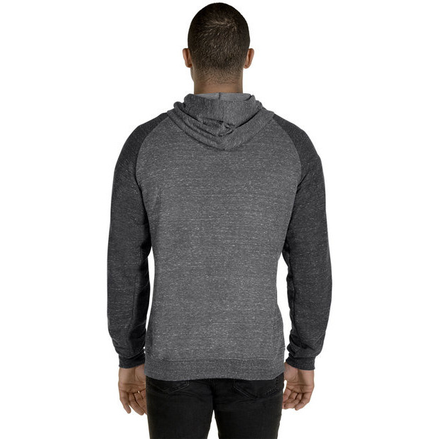 Adult Snow Heather Raglan Hooded Sweatshirt - FRST gRN SNW HTH - S(D0102H7M6AT)