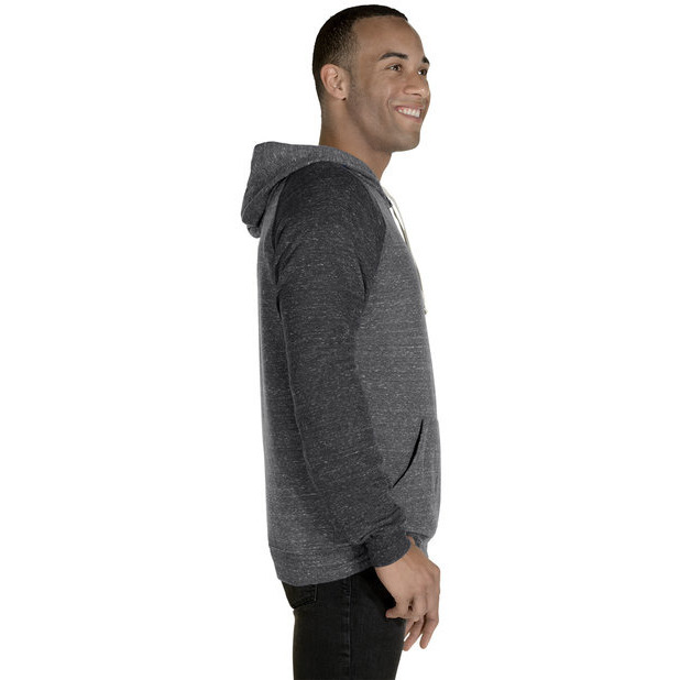 Adult Snow Heather Raglan Hooded Sweatshirt - FRST gRN SNW HTH - S(D0102H7M6AT)