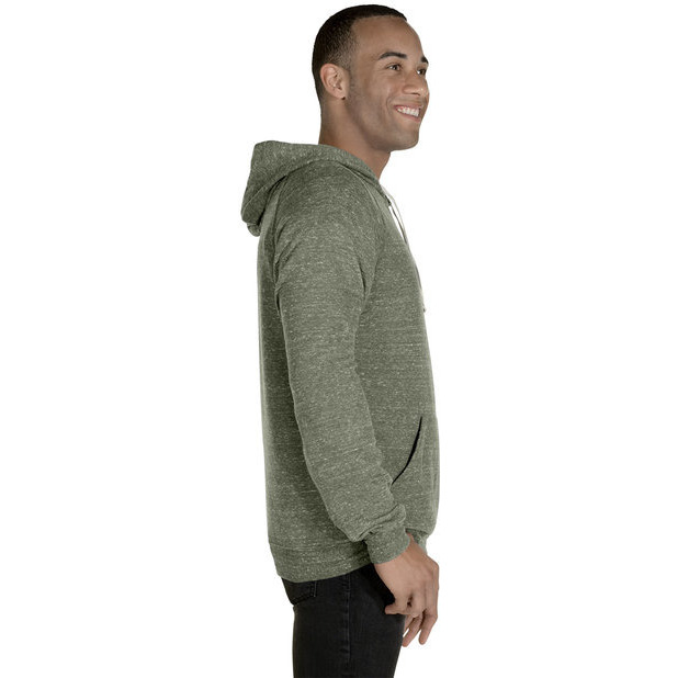 Adult Snow Heather Raglan Hooded Sweatshirt - FRST gRN SNW HTH - S(D0102H7M6H8)