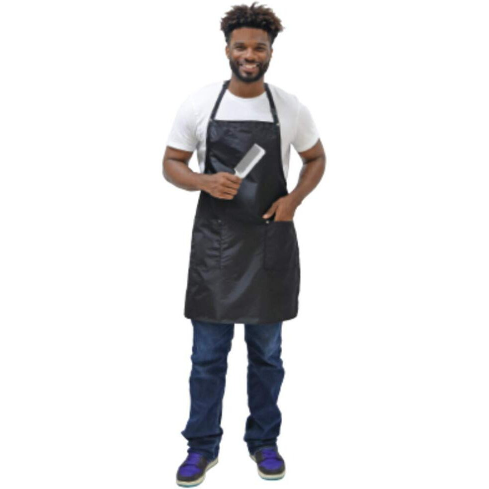 Barber Water Resistant Hair Stylist - Black by Scalpmaster for Unisex - 1 Pc Apron