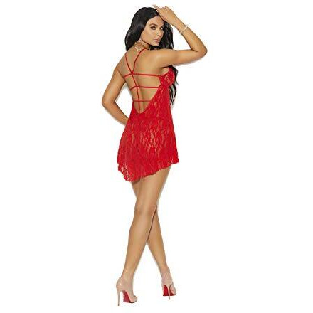 BABYDOLL & G-STRING RED O/S