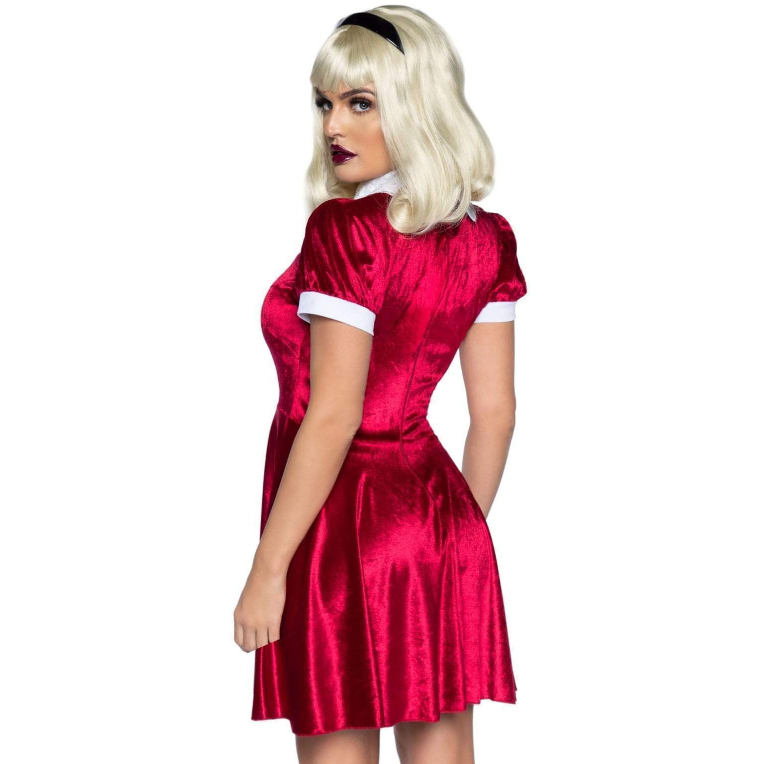 2 PC Spellbinding Witch, features velvet dress with button accents and headband.