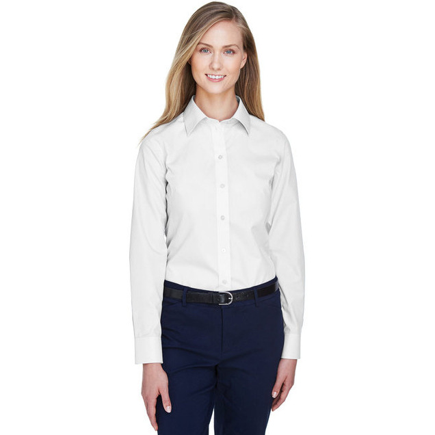 Ladies crown Woven collectionSolid Broadcloth - WHITE - 4XL(D0102H7Z3FT)