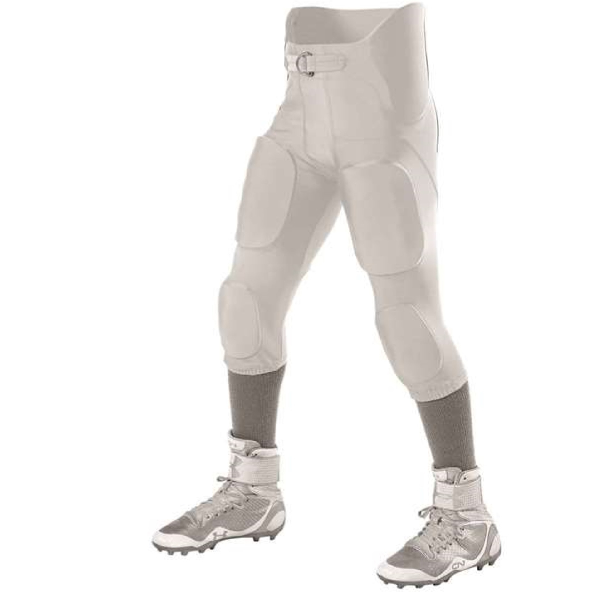 Alleson Athletic Youth Intergrated Football Pants - White, XS