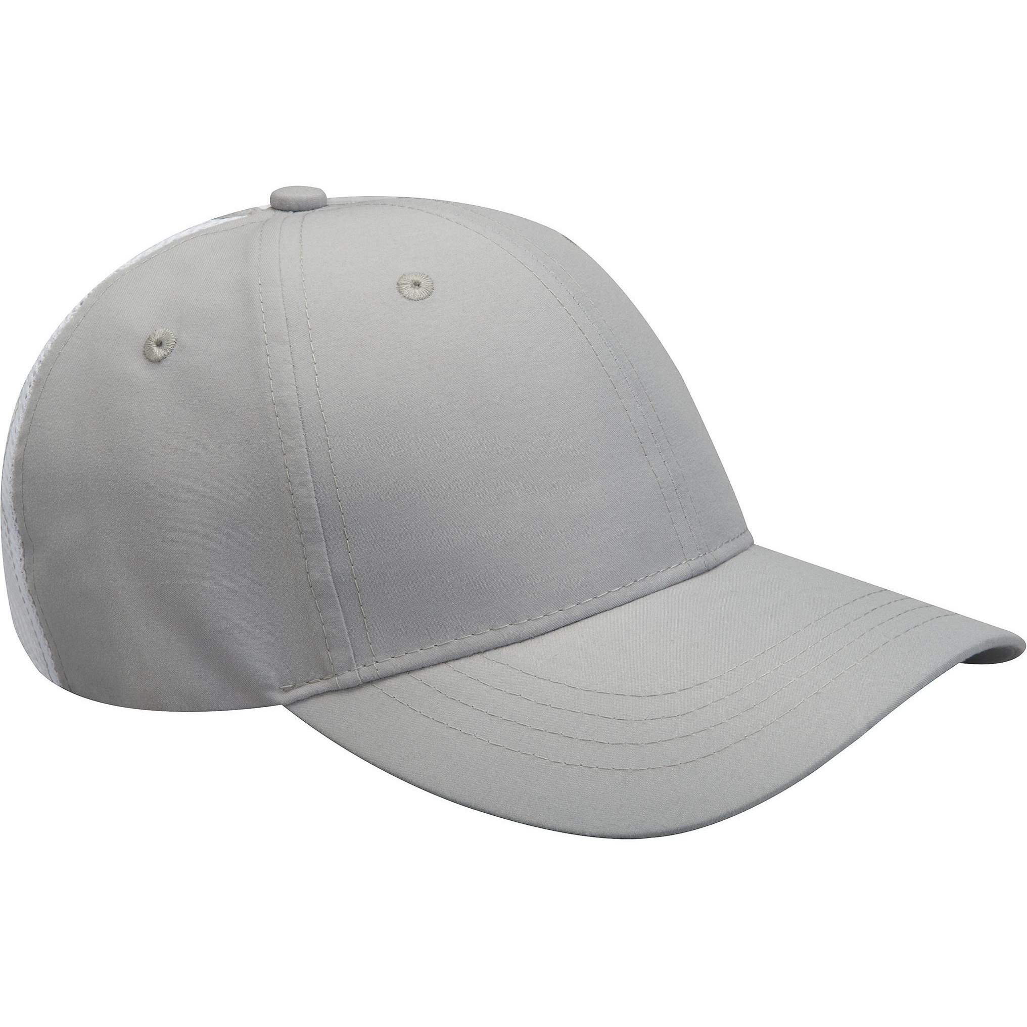 ADAMS CLUB HOUSE- Moisture Wicking Microfiber Ball Cap with Mesh Back Panels - PE105 GREY OSFM