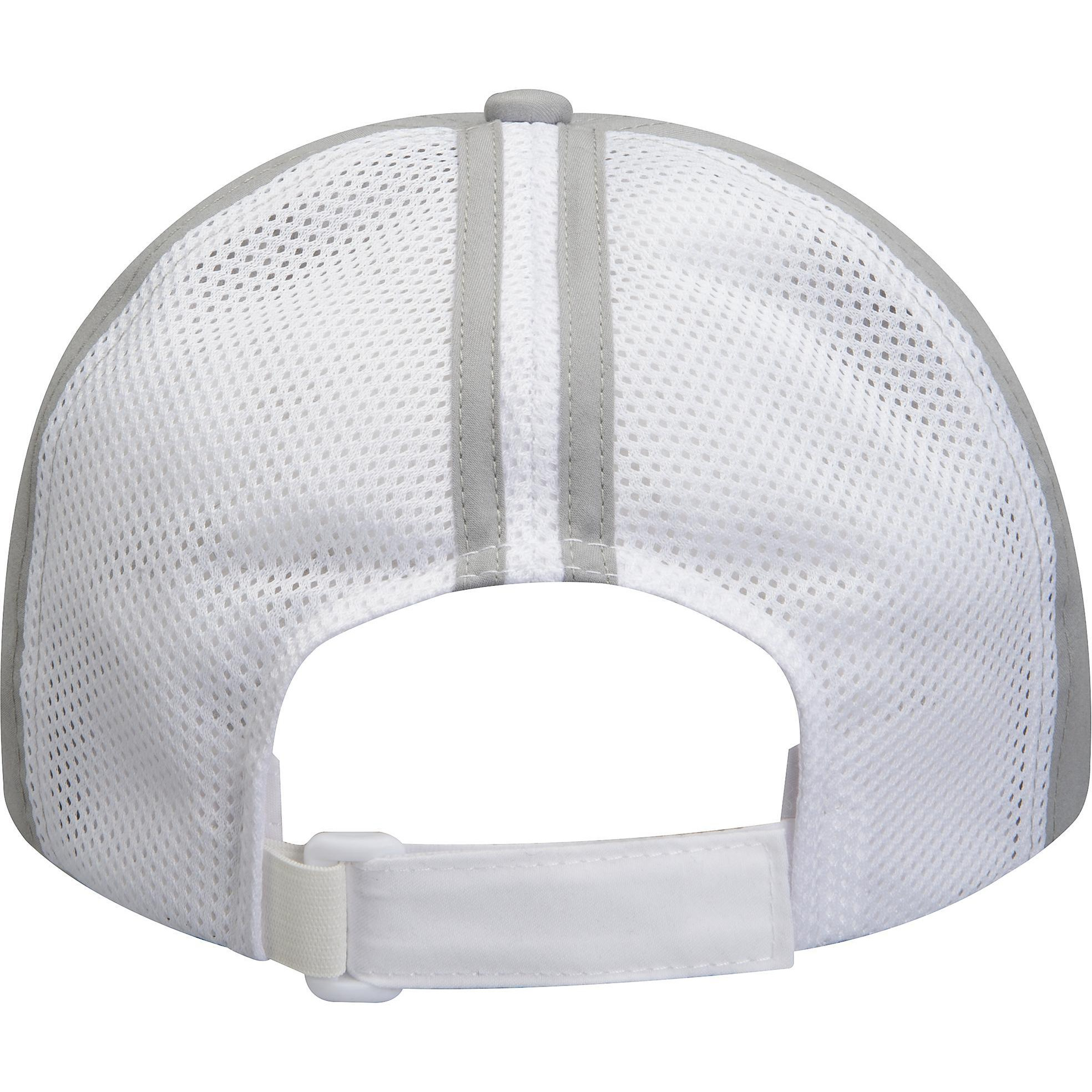 ADAMS CLUB HOUSE- Moisture Wicking Microfiber Ball Cap with Mesh Back Panels - PE105 GREY OSFM