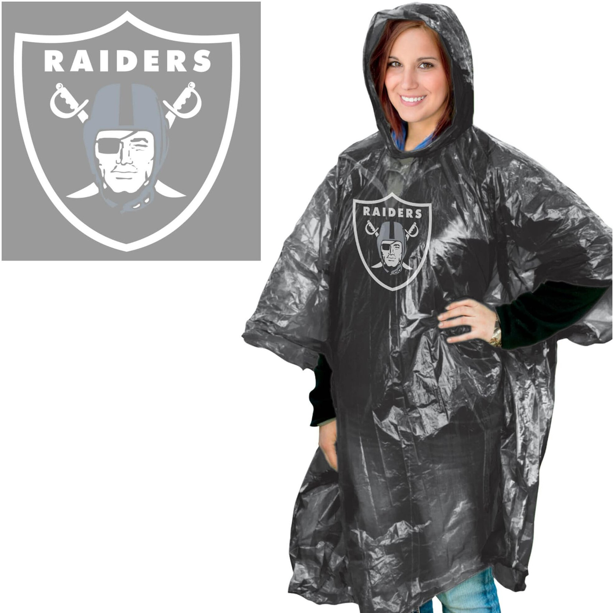 Las Vegas Raiders Rain Poncho