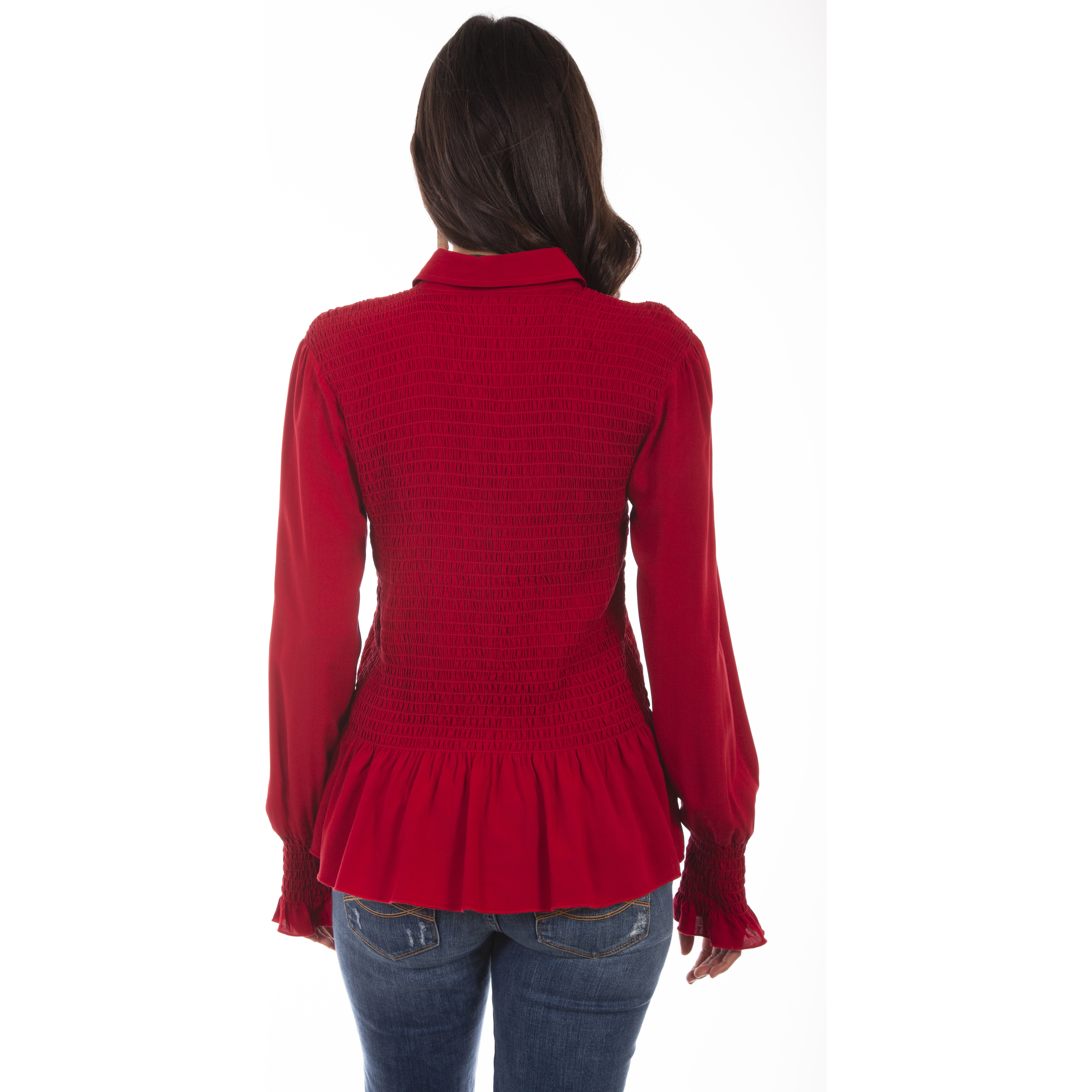 PEPLUM SHIRT SMOCK BODICE & CUFFS