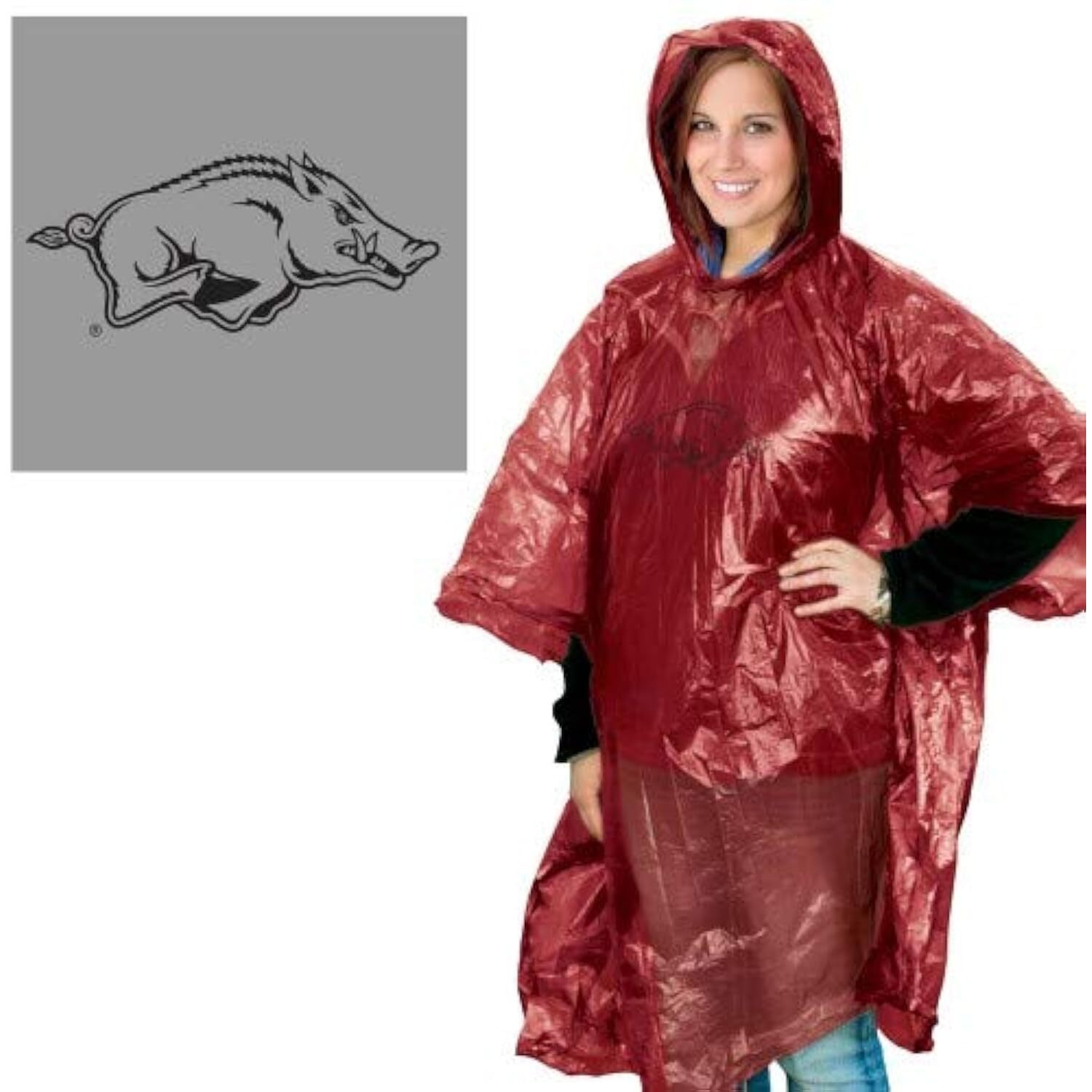 Arkansas Razorbacks Rain Poncho