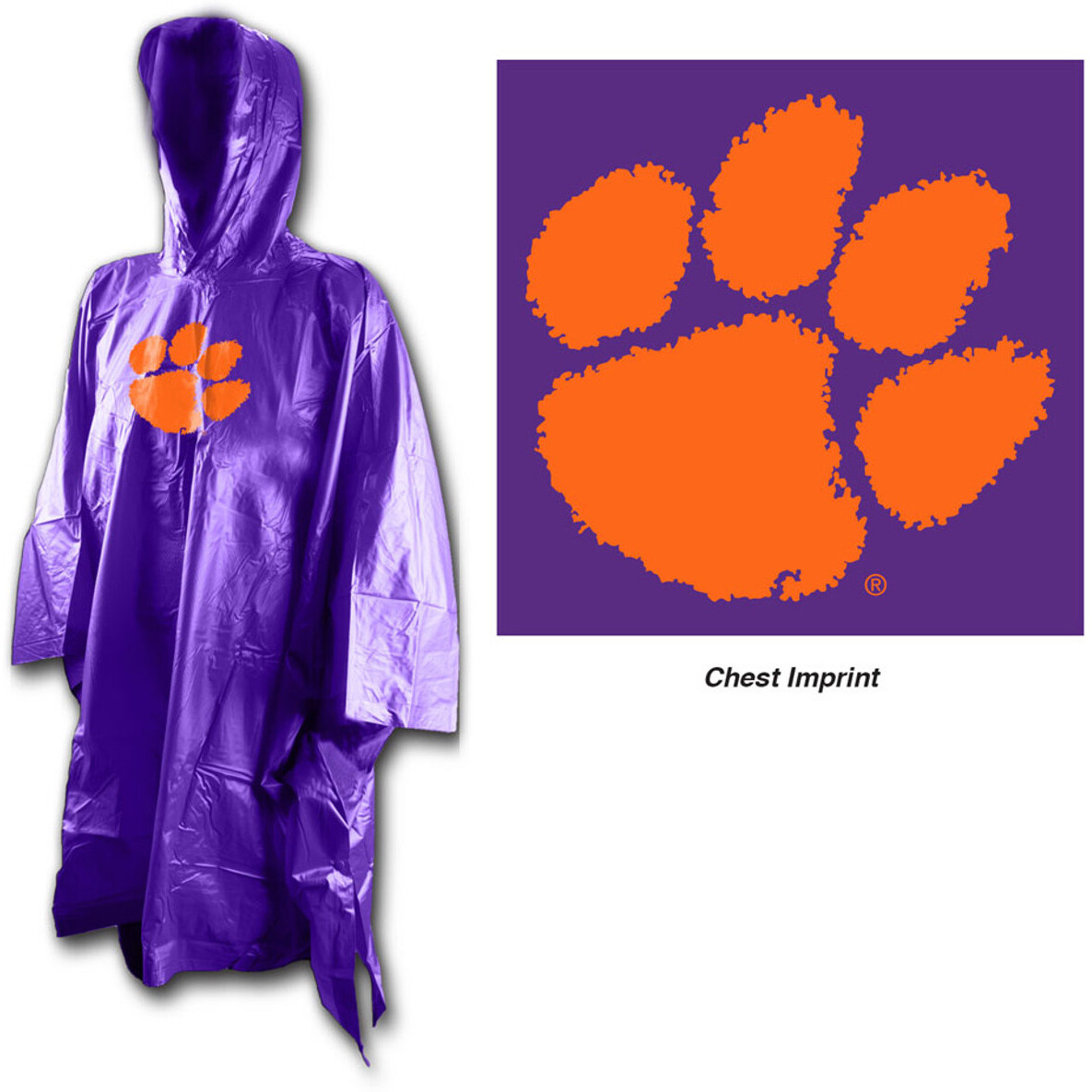 Clemson Tigers Rain Poncho