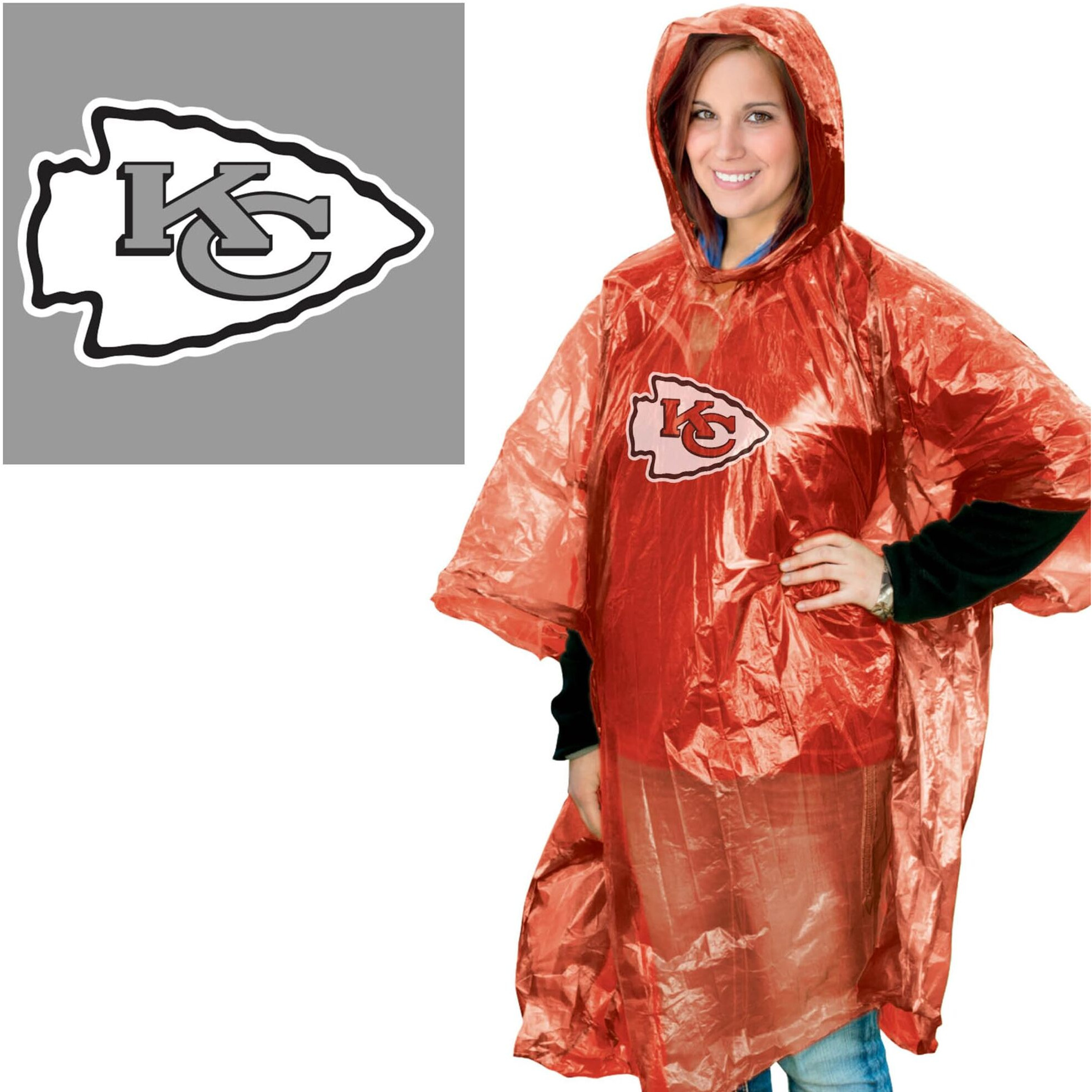 Kansas City Chiefs Rain Poncho