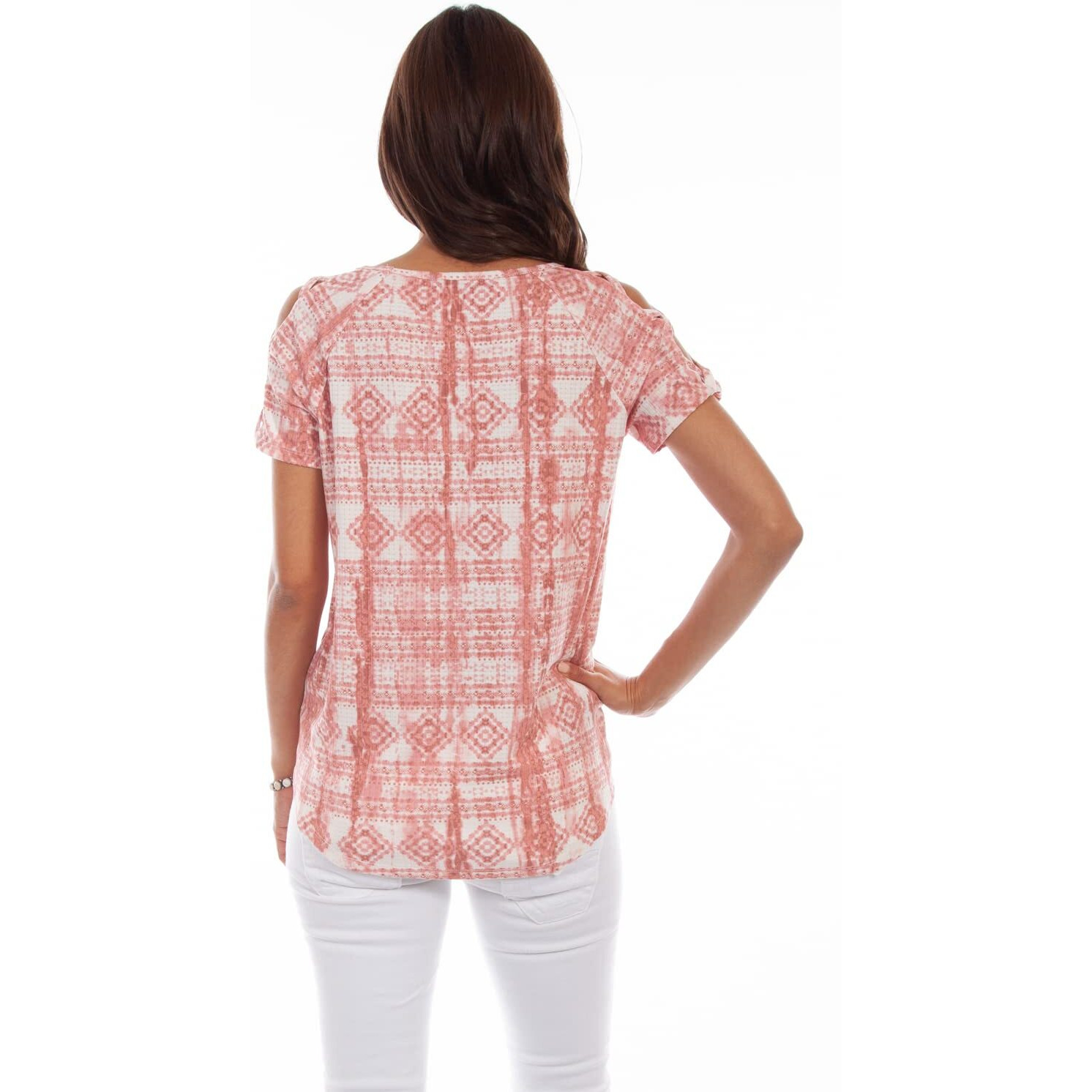 LATTICE SLEEVE TIE FRONT TOP