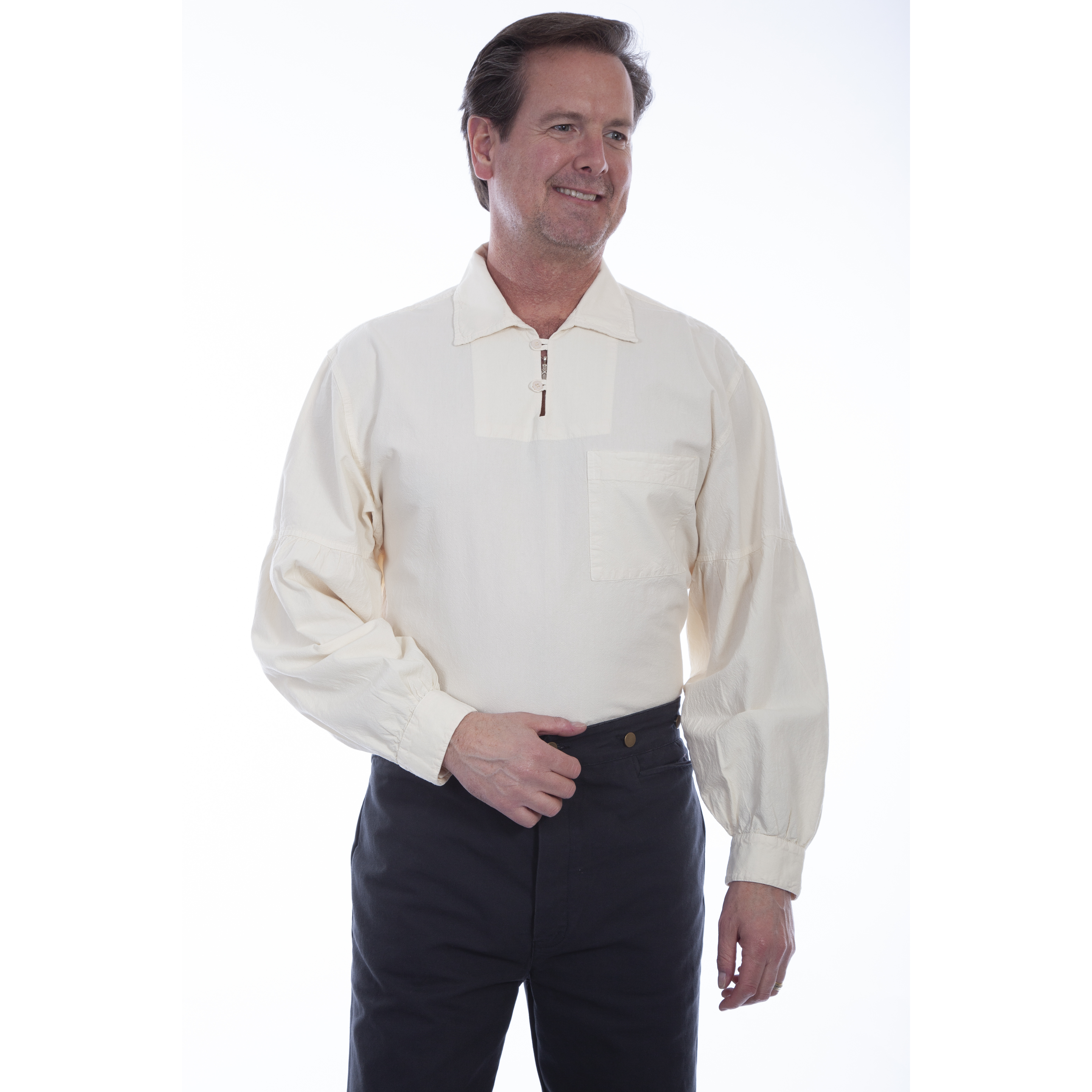 DROP SHOULDER POINT COLLAR PULL OVER