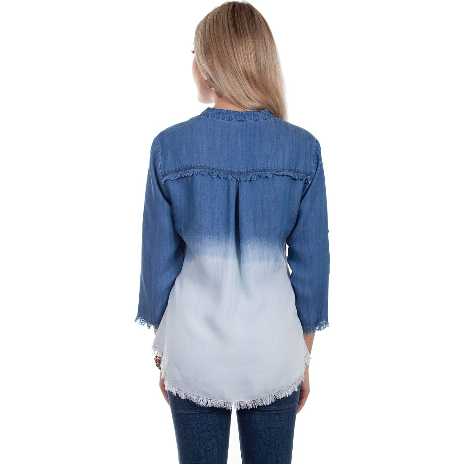 DIP DYE BUTTON DOWN BLOUSE