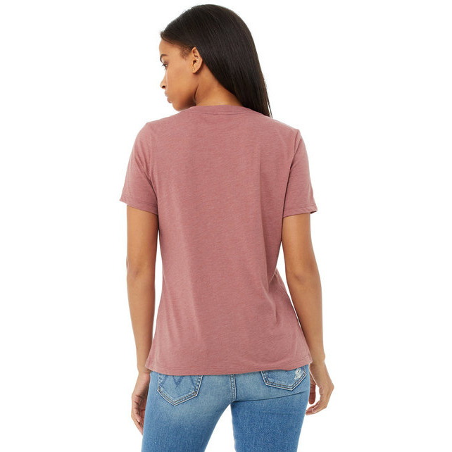 Bella + Canvas 6405CVC Ladies Relaxed Heather CVC Jersey V-Neck T-Shirt