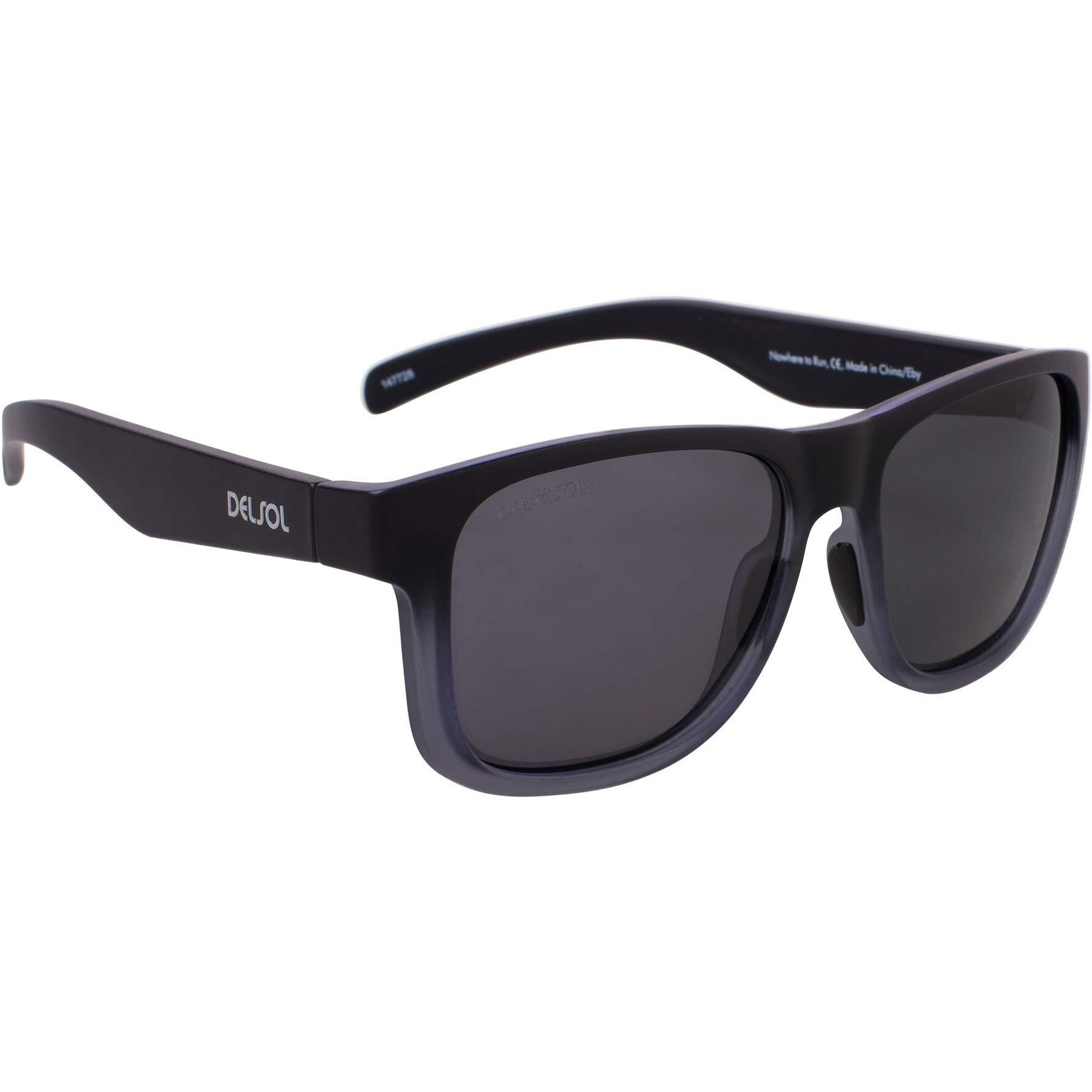 Solize Nowhere to Run - Black and Clear to Ebony by DelSol for Unisex - 1 Pc Sunglasses