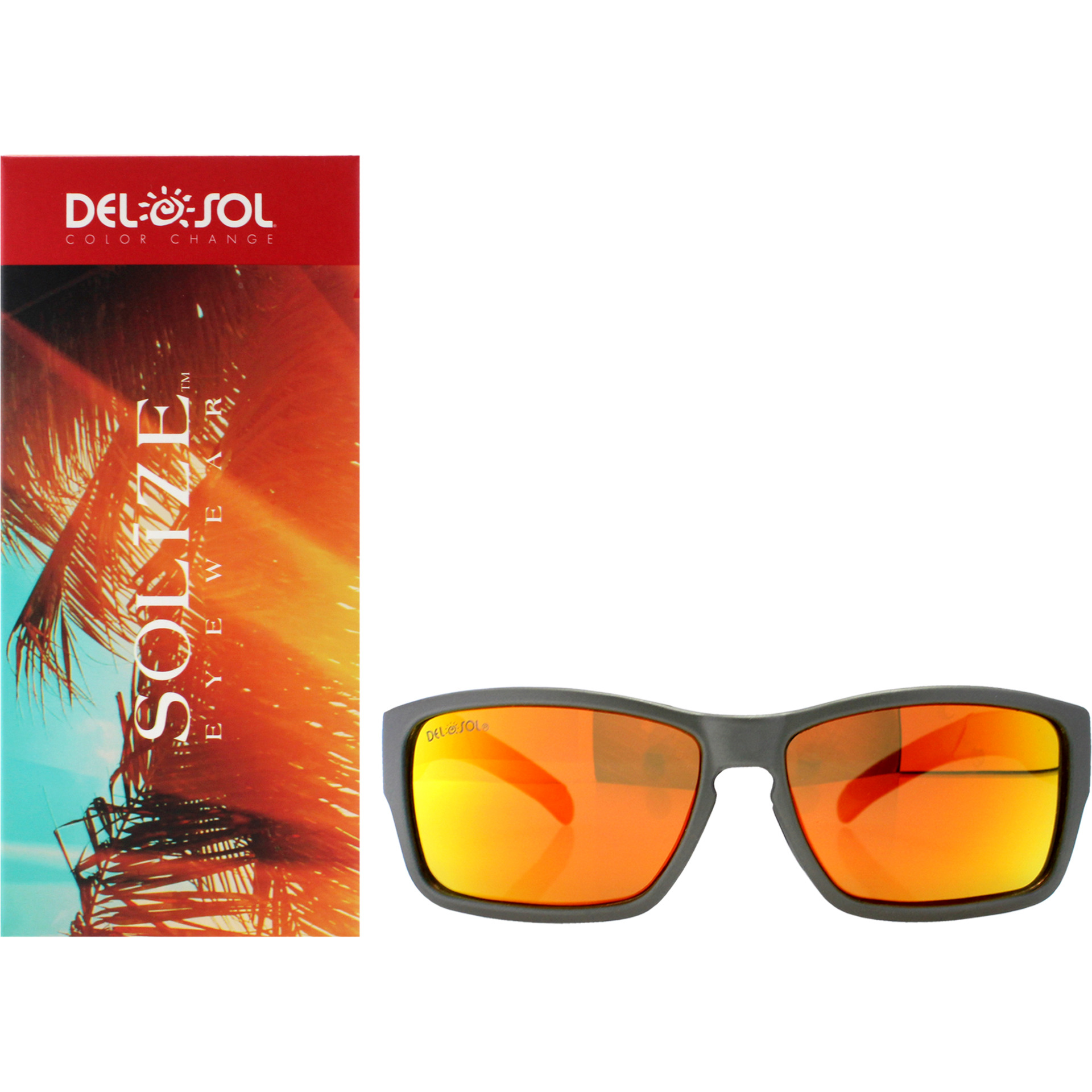 Solize Island of Memories - Charcoal to Ebony by DelSol for Unisex - 1 Pc Sunglasses