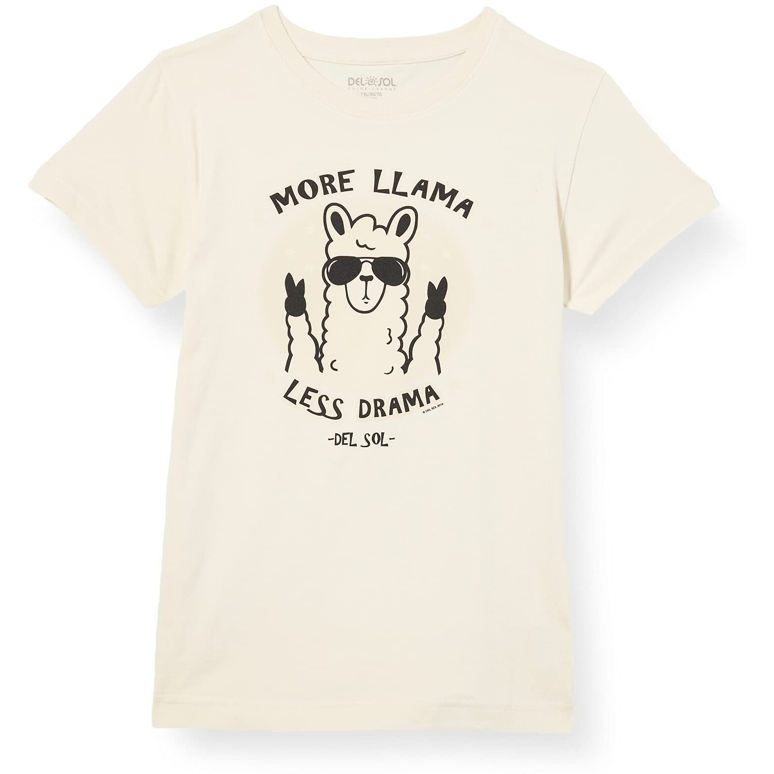 Kids Crew Tee - More Llama by DelSol for Kids - 1 Pc T-Shirt (YXL)