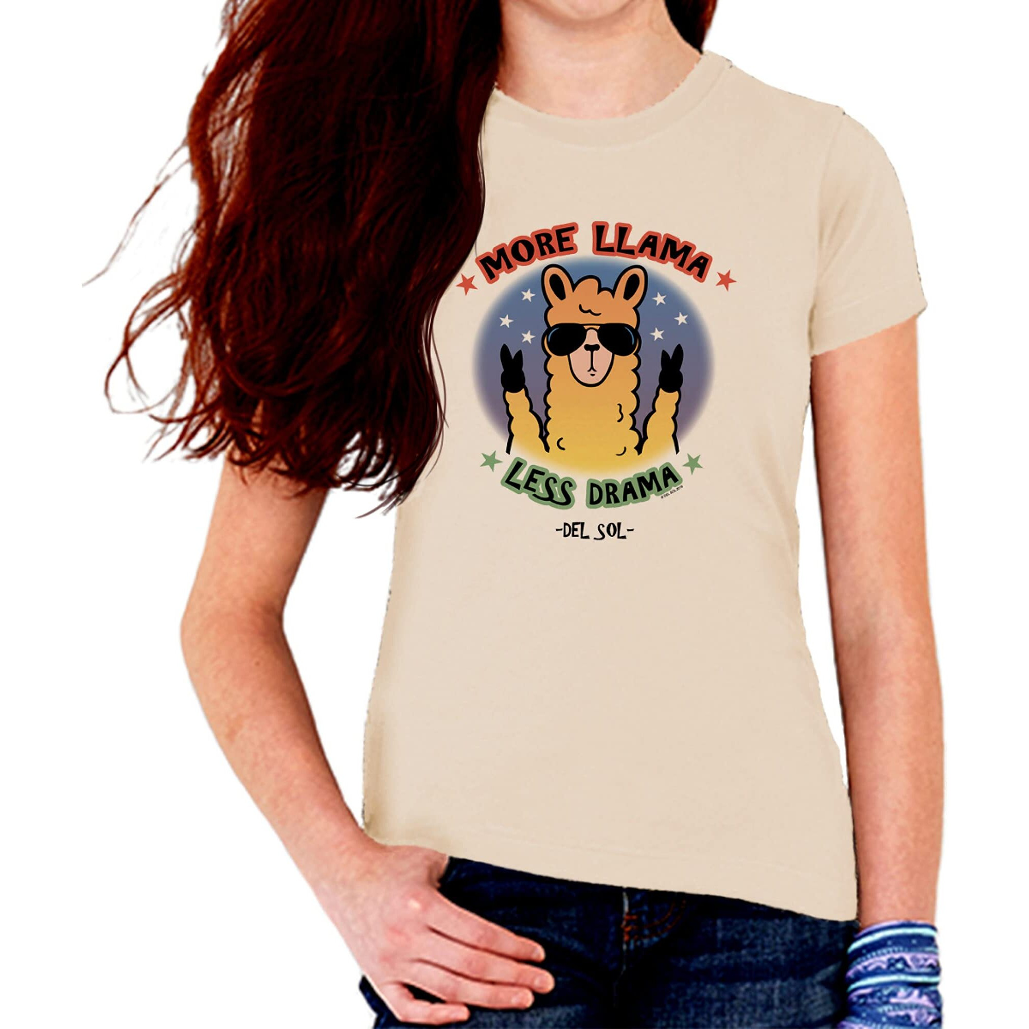 Kids Crew Tee - More Llama by DelSol for Kids - 1 Pc T-Shirt (YL)
