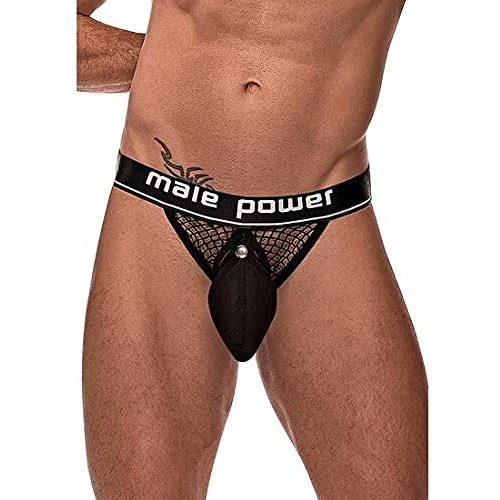 MP Cock Pit Net Cock Ring Jock Blk SM