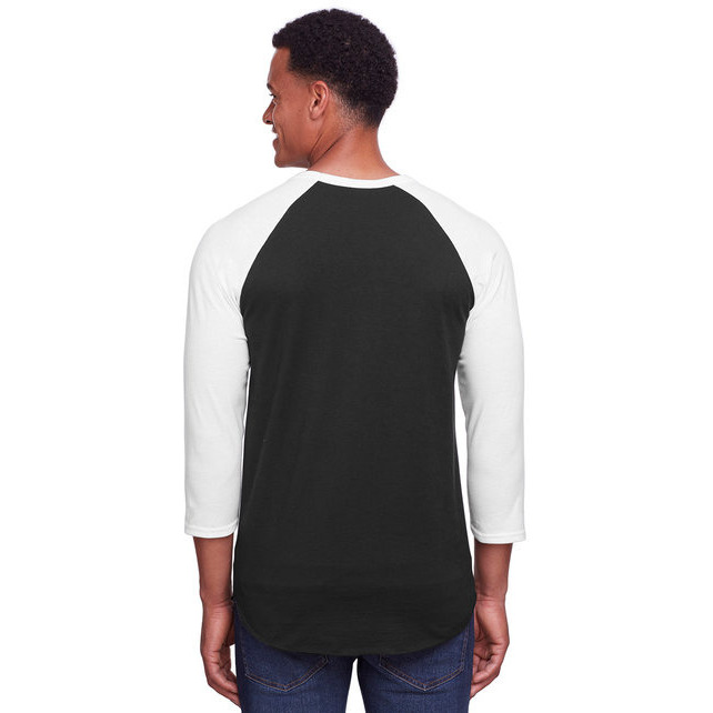 Unisex Premium Blend Ring-Spun 34 Sleeve Raglan T-Shirt - WHITE cHAR HTHR - 3XL(D0102H7M0QT)