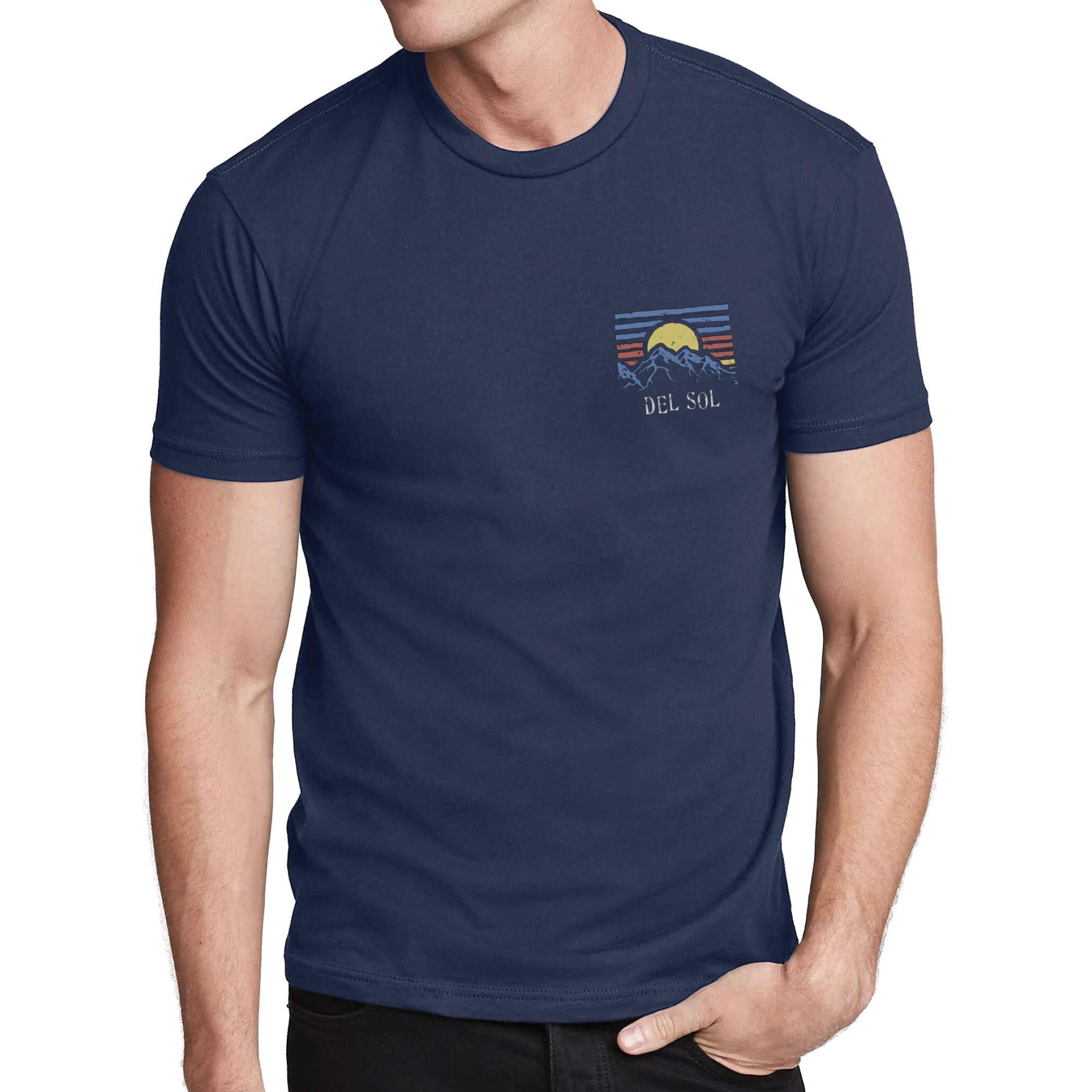 Men Crew Tee - Wanderlsut - Indigo by DelSol for Men - 1 Pc T-Shirt (Large)