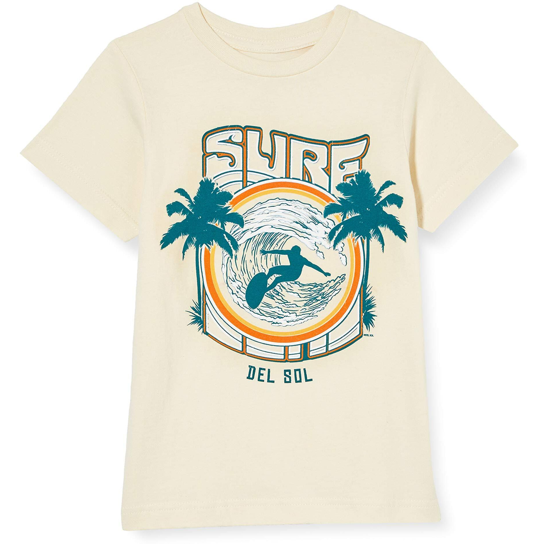 Men Crew Tee - Surf - Beige by DelSol for Men - 1 Pc T-Shirt (YXS)