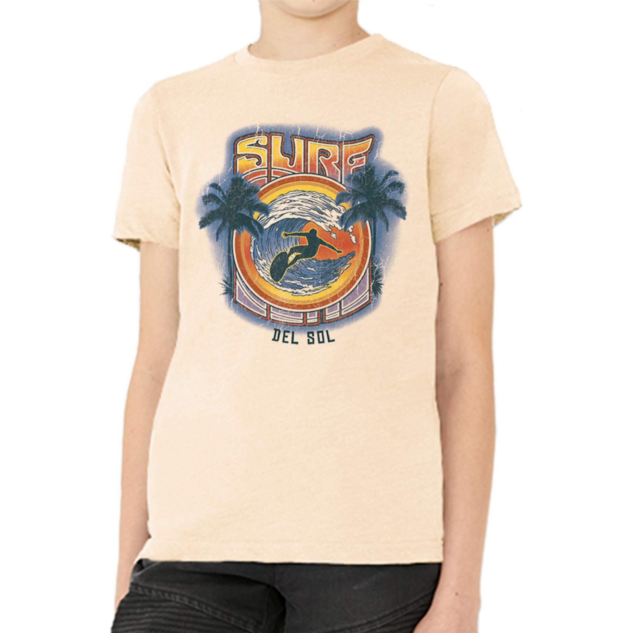 Men Crew Tee - Surf - Beige by DelSol for Men - 1 Pc T-Shirt (YM)