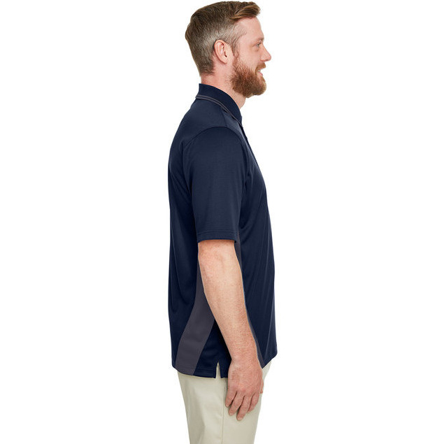 Mens Flash Snag Protection Plus IL colorblock Polo - BLAcK DK cHARcL - S(D0102H7Z81P)