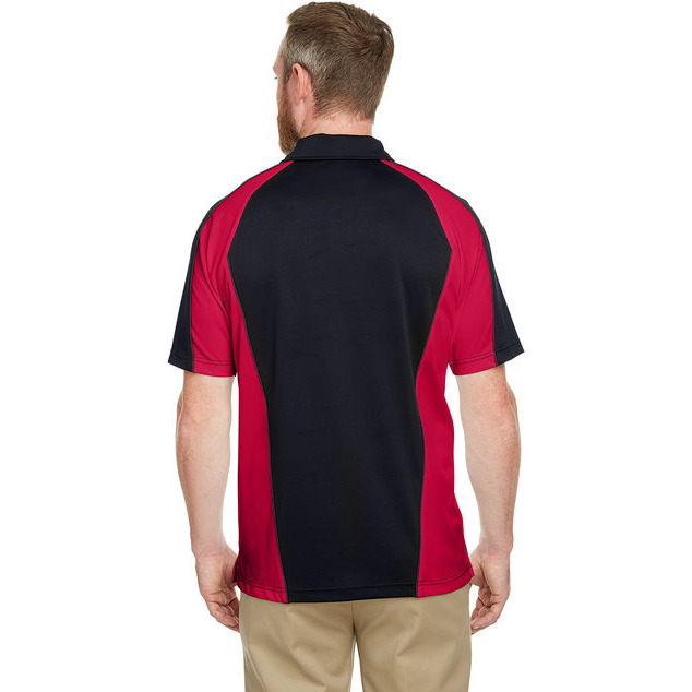 Mens Advantage Snag Protection Plus IL colorblock Polo - BLK RED D cHRc - S(D0102H7ZWST)