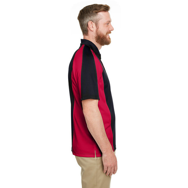 Mens Advantage Snag Protection Plus IL colorblock Polo - BLK RED D cHRc - S(D0102H7ZWST)