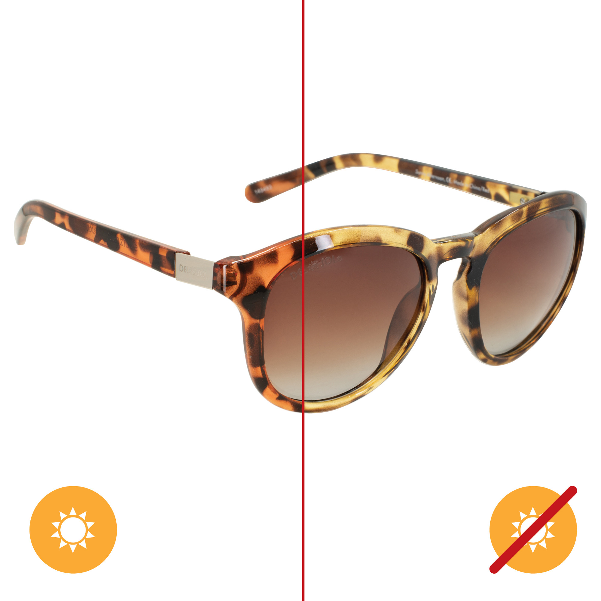 Solize Sunny Afternoon - Tortoise to Pink by DelSol for Women - 1 Pc Sunglasses