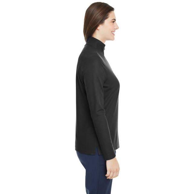 Ladies Fusion chromaSoftPique Quarter-Zip - BLAcK - XS(D0102H7ZcBX)