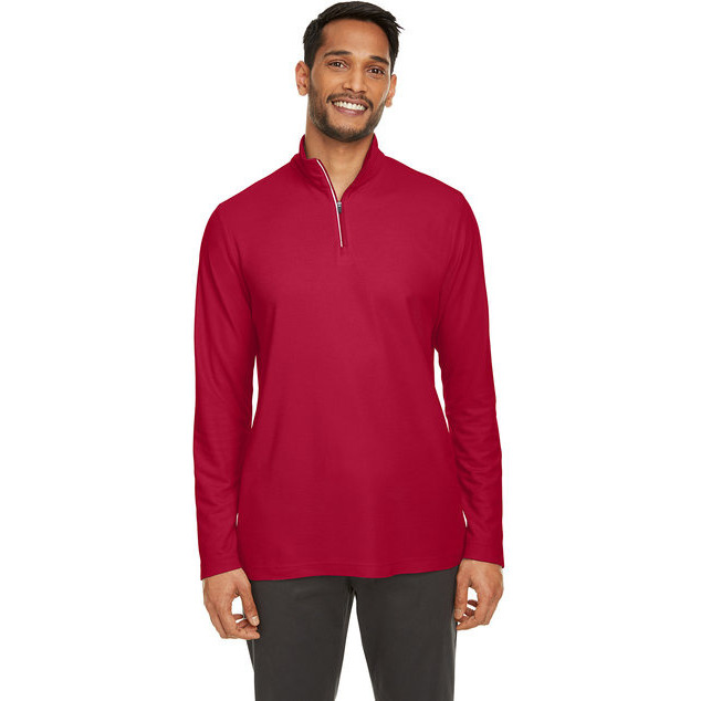 Mens Fusion chromaSoftPique Quarter-Zip - BLAcK - S(D0102H7ZVE8)