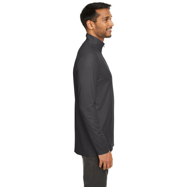 Mens Fusion chromaSoftPique Quarter-Zip - BLAcK - S(D0102H7ZV2J)