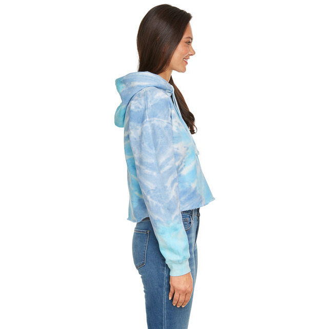 Ladies cropped Hooded Sweatshirt - LAgOON - S(D0102H78Y0P)
