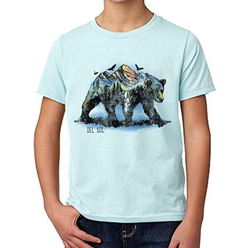 Kids Premium Crew Tee - Pineapples - Ice Blue by DelSol for Kids - 1 Pc T-Shirt (YS)